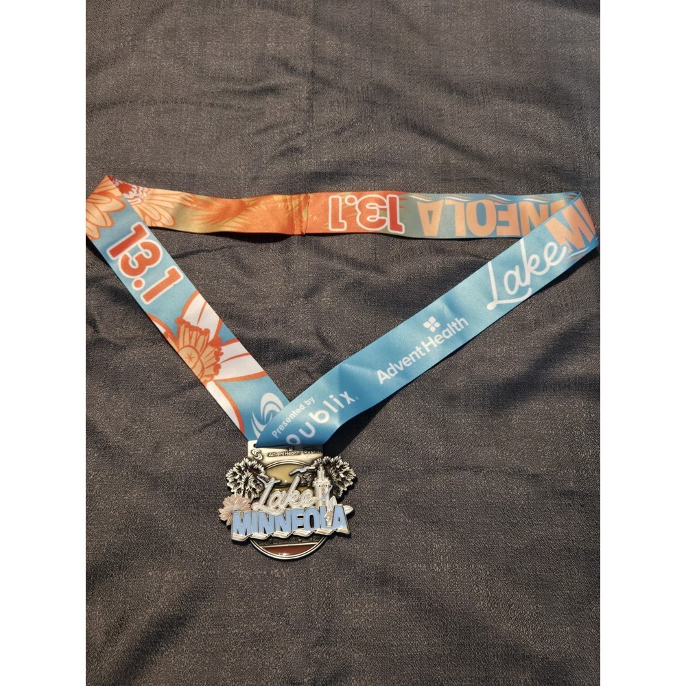 Lake Minneola Half Marathon 10K 5K Finisher Medal AdventHealth Publix Running